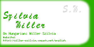 szilvia willer business card